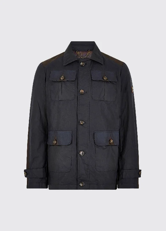 Warm Layers Broadford Wax Jacket - Navy