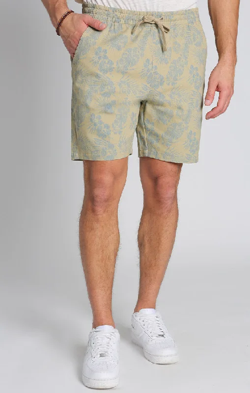 KHAKI FLORAL PRINT