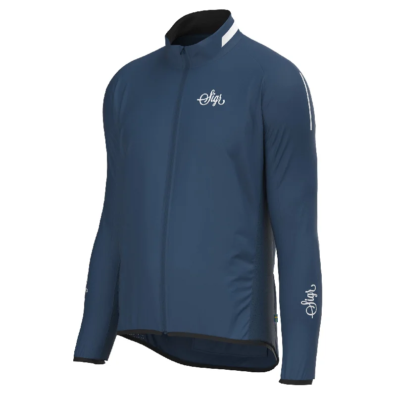 Basic Hoodies Treriksröset Blue Men's Cycling Wind/Pack Jacket