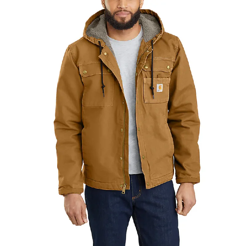 Relaxed Footwear Carhartt Mens Washed Duck Work Jacket - 103826-BRN