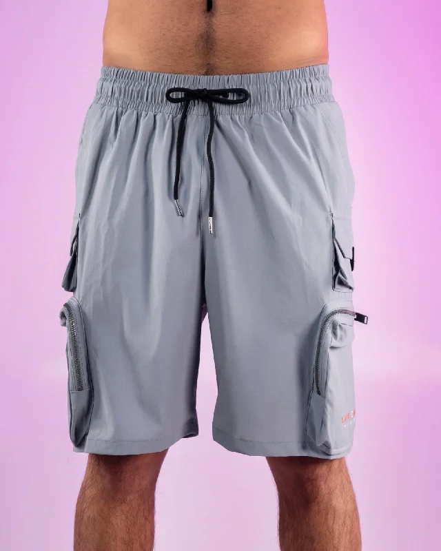 Modern Footwear Gray Nylon 7 Inch Inseam Shorts