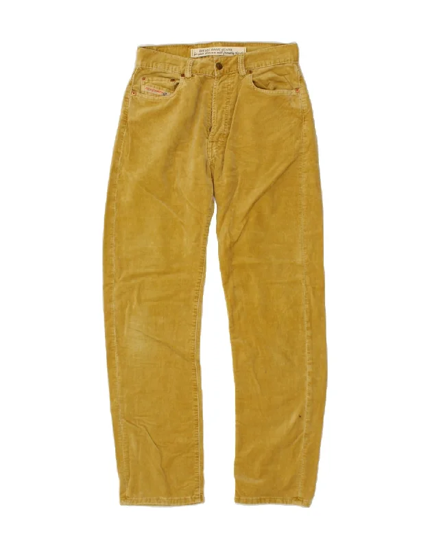 Warm Outerwear DIESEL Mens Straight Casual Trousers W30 L30  Yellow Cotton