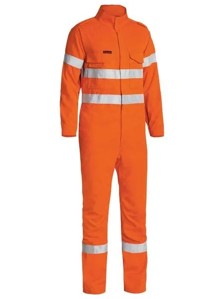 Fashionable Tops Bisley Taped Two Tone Hi Vis FR Engineered Vented Coverall-Orange (BC8085T)