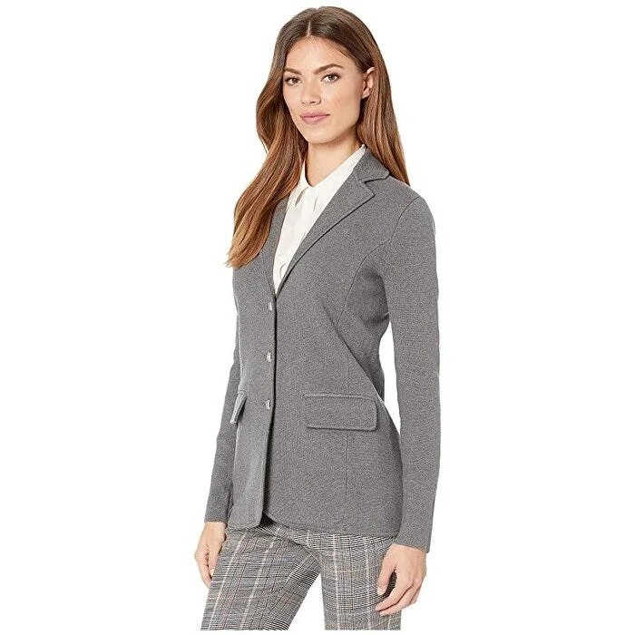 Fashion Suits Lauren Ralph Women's Lauren Sweater Knit Blazer Women's Jacket Gray Size Medium