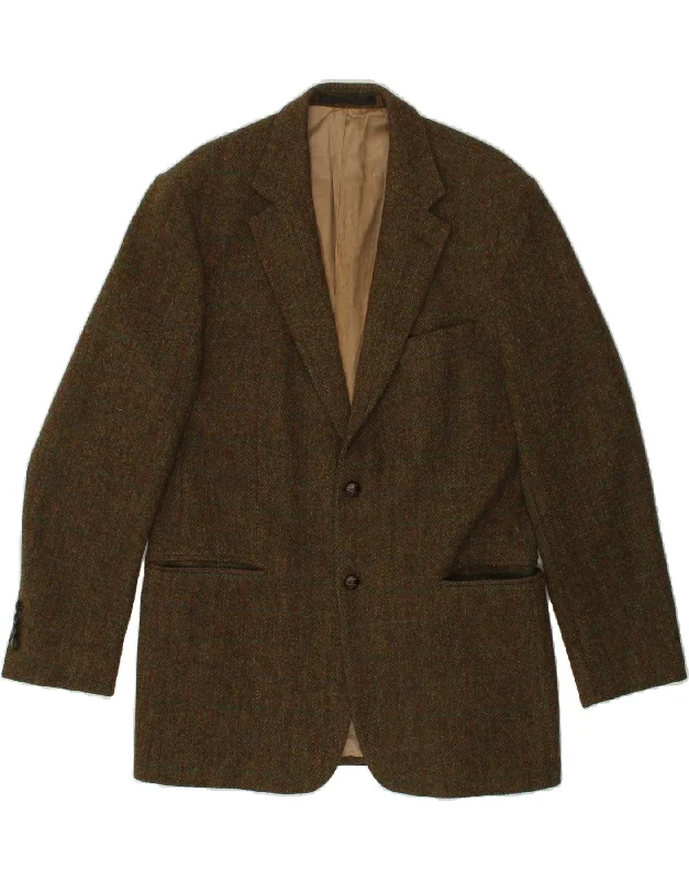 Cozy Hoodies MARKS & SPENCER Mens Harris Tweed Blazer Jacket UK 38 Medium Khaki