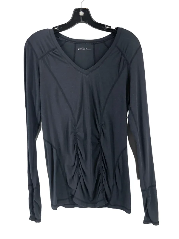 Fashion Shirts Athletic Top Long Sleeve Collar By Zella  Size: L