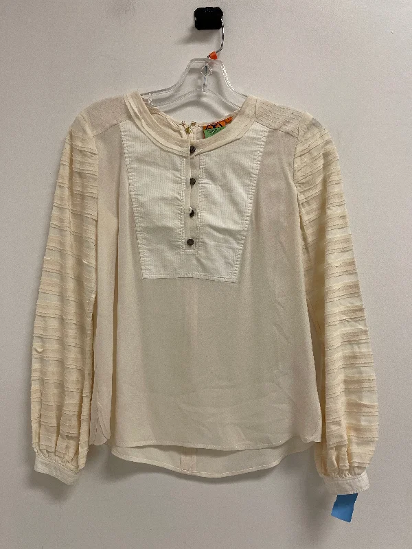 Sleek Tops Top Long Sleeve Designer By Tory Burch In Beige, Size: Xs