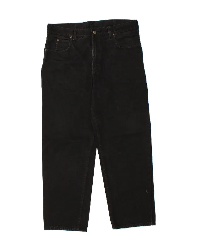 Relaxed Jeans LEE Mens Straight Jeans W38 L30 Black Cotton