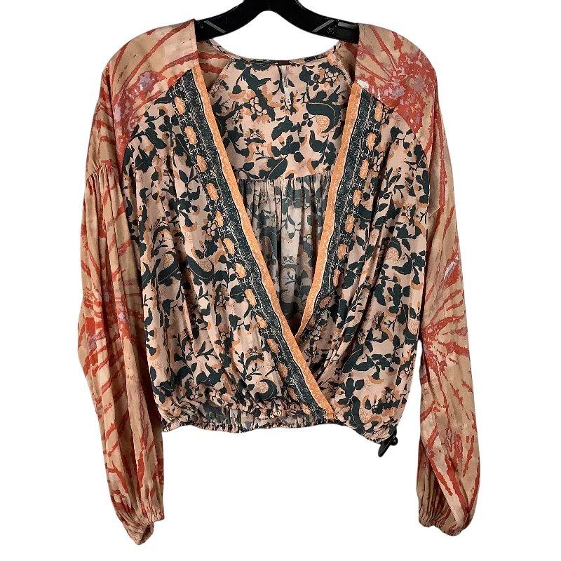 Trendy Pants Top Long Sleeve By Free People In Multi-colored, Size: M