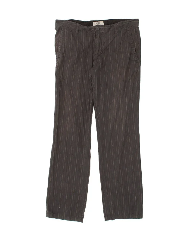 Trendy Footwear DICKIES Mens Straight Chino Trousers W34 L34  Grey Striped Cotton