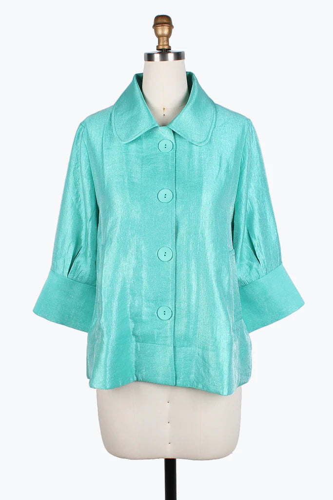 Classic Pants Damee Wide Ball collar jacket 4741-Mint