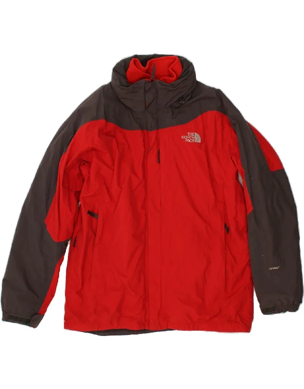 Relaxed Footwear THE NORTH FACE Mens Windbreaker Jacket UK 42 XL Red Colourblock Nylon