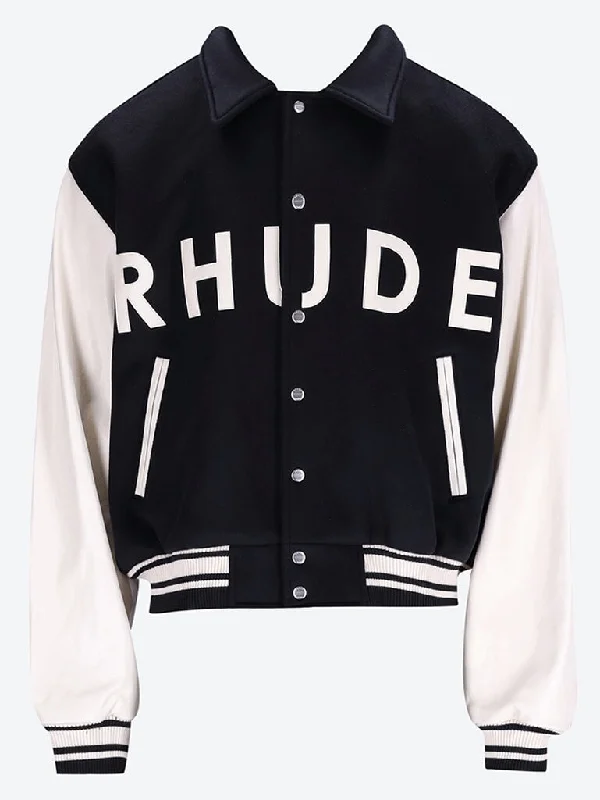 Bold Shirts Rhude collegiate  jacket in leather