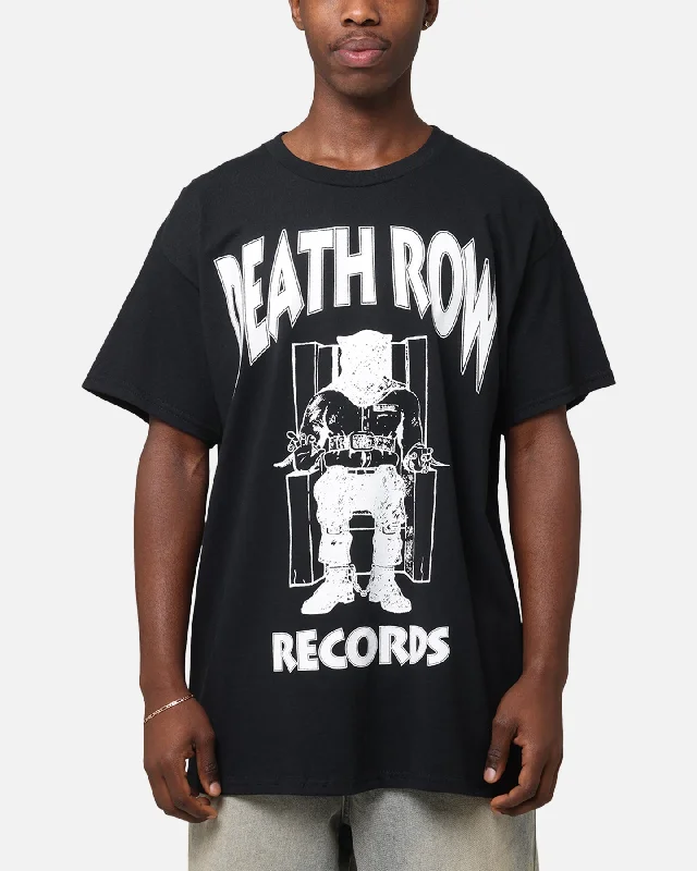 Simple Hoodies Deathrow Records Chair Logo T-Shirt Black