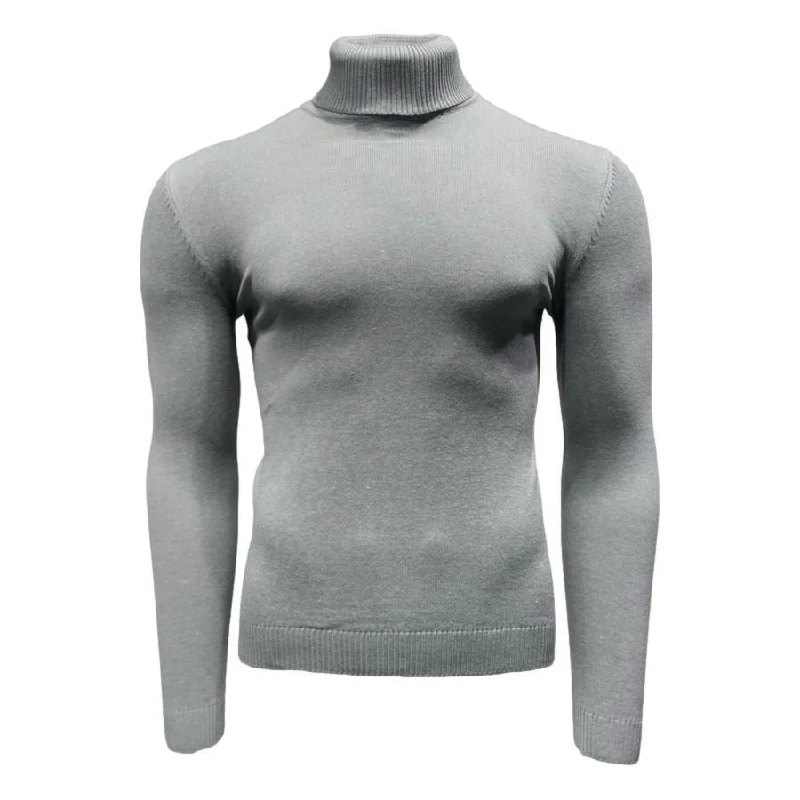 Fashion Jackets Lavane' Light Grey Turtlenecks Sweater - SYM