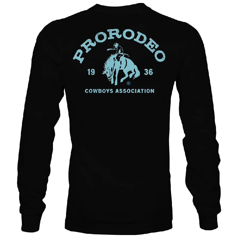 Urban Tops "PRCA" Long Sleeve T-shirt Black w/Blue Logo