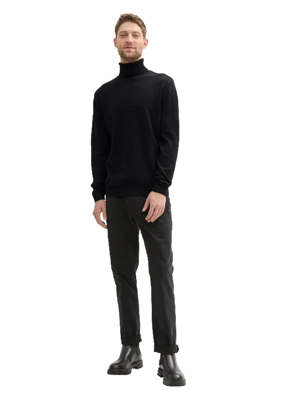 Weekend Wear Tom Tailor Black Turtle Neck Basic Sweater