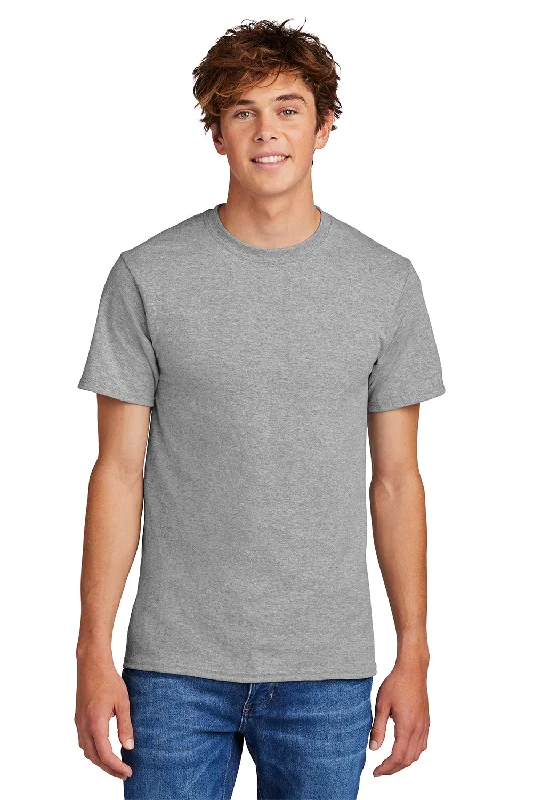 Relaxed Suits Port & Company Mens Core Short Sleeve Crewneck T-Shirt - Heather Grey