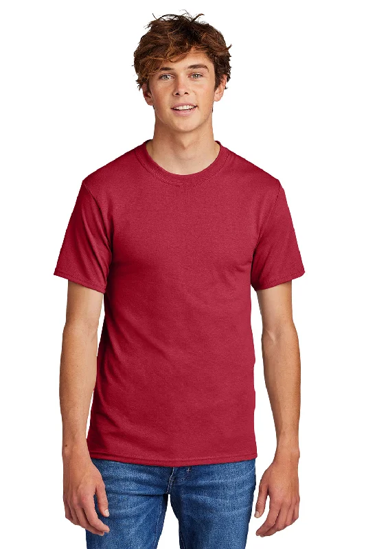 Urban Shirts Port & Company Mens Core Short Sleeve Crewneck T-Shirt - Red