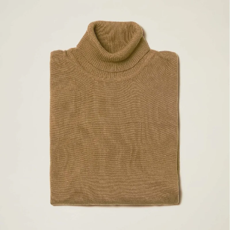 Warm Pants Inserch Coffee Turtleneck Sweater - SYM