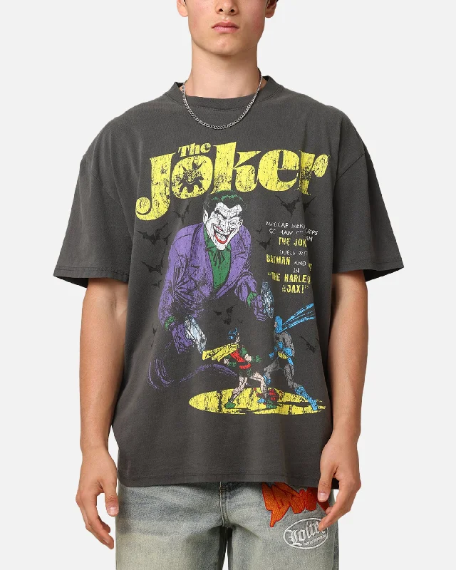 Trendy Footwear American Thrift X DC Batman The Joker Harley Hoax Heavy T-Shirt Black Wash