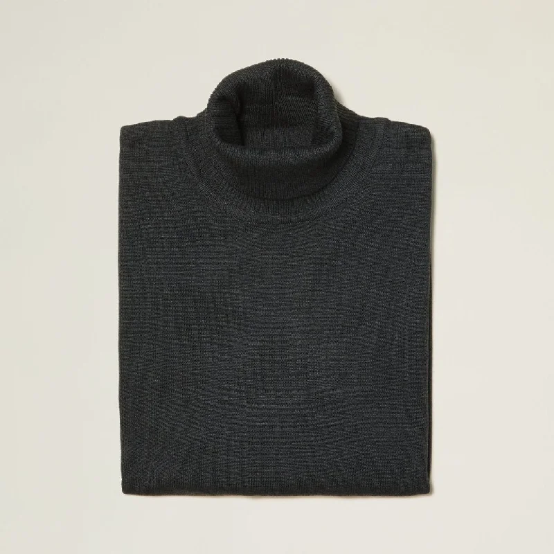 Athletic Tops Inserch Charcoal Turtleneck Sweater - SYM