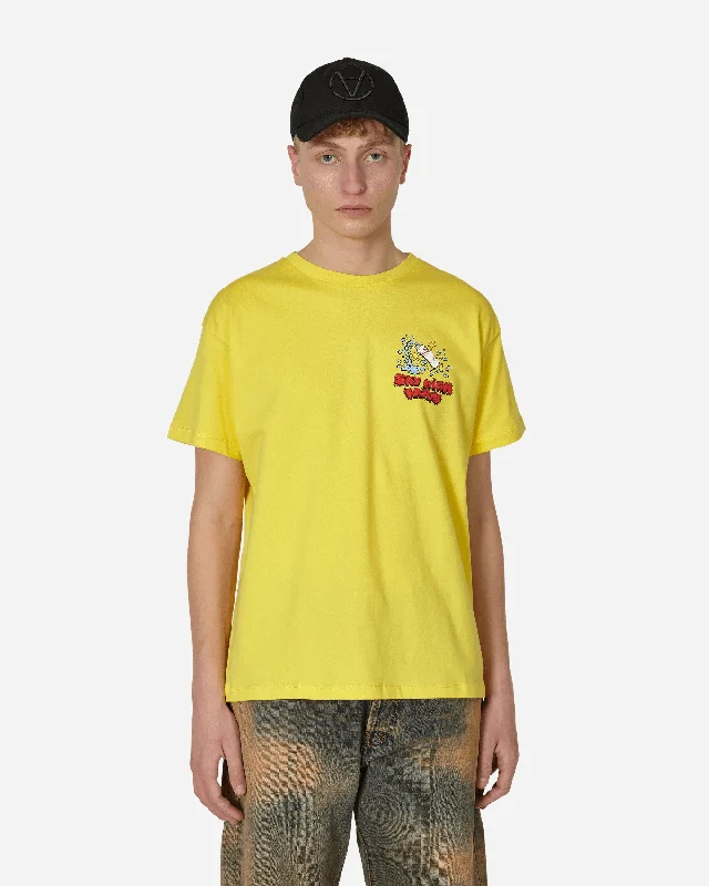 Urban Footwear Flatbush Printed T-Shirt Yellow