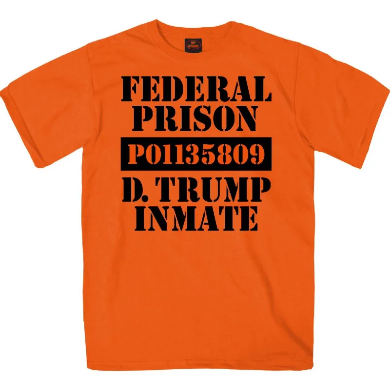 Trendy Outerwear Hot Leathers GMS1554 D Trump Federal Prison Inmate Orange T-Shirt