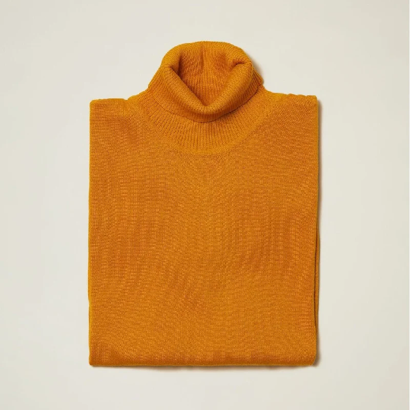 Practical Sweaters Inserch Mustard Turtleneck Sweater - SYM