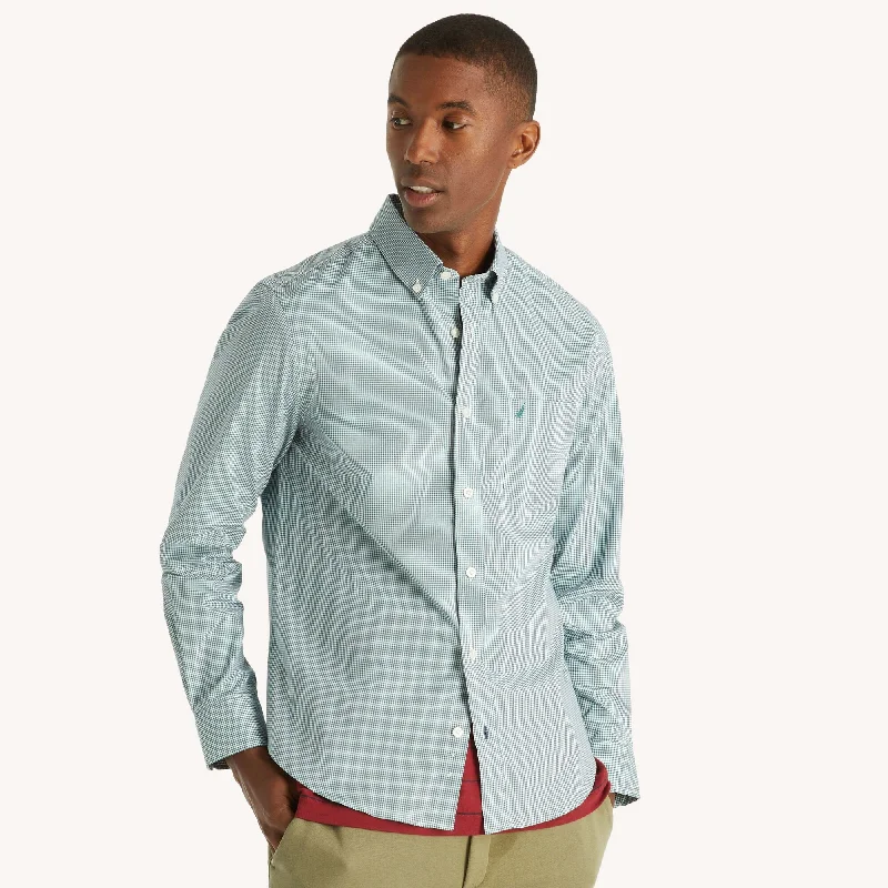 Cool Sweatshirts Nautica Mens Slim Fit Wrinkle-Resistant Micro Gingham Shirt