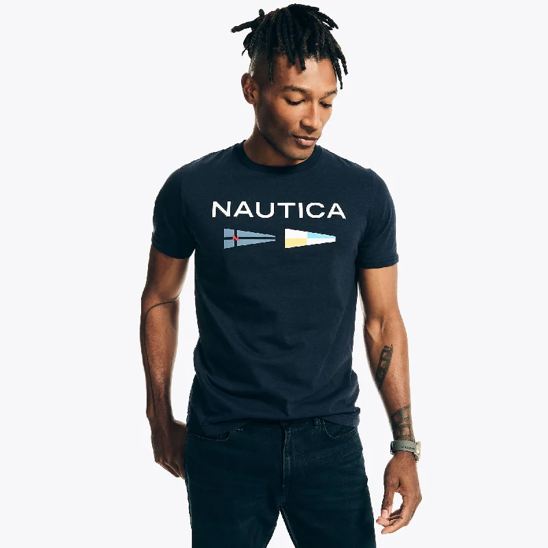 Sporty Accessories Nautica Mens Logo Graphic T-Shirt