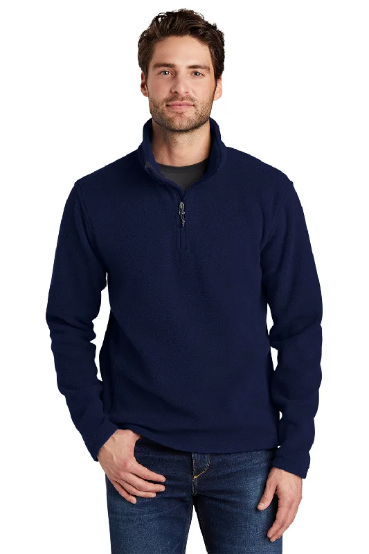 Fashionable Hoodies Port Authority Mens Fleece 1/4 Zip Sweatshirt - True Navy Blue