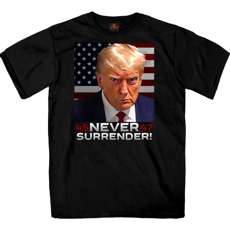 Fashion Shirts Hot Leathers GMS155 Black Never Surrender Trump T-Shirt