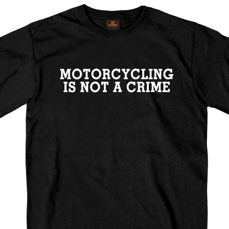 Relaxed Footwear Hot Leathers GSB360 Men’s ‘Motorcycling Is Not A Crime Shirt’ Black Short Sleeve T-Shirt