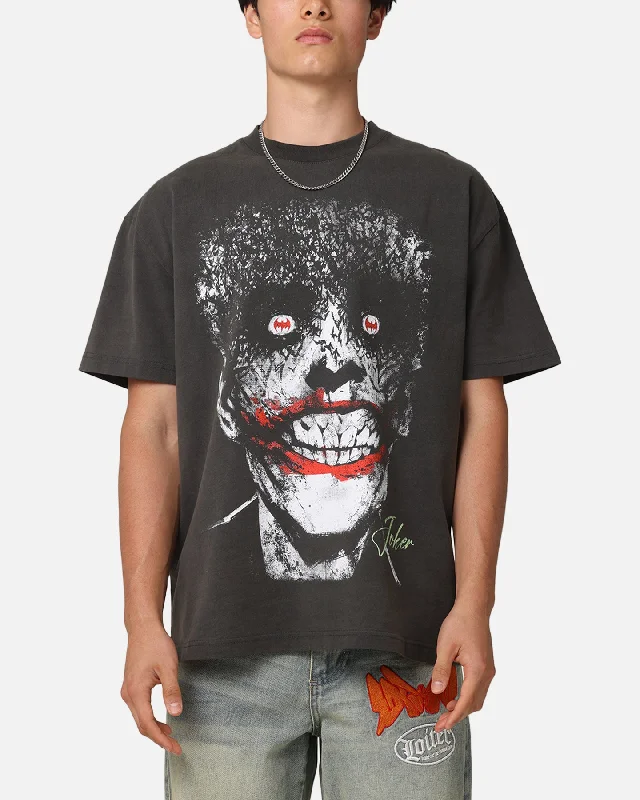 Relaxed Footwear American Thrift X DC Batman The Joker Smile Heavy T-Shirt Black Wash