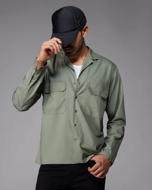 Bold Shirts Olive Poplin Shirt