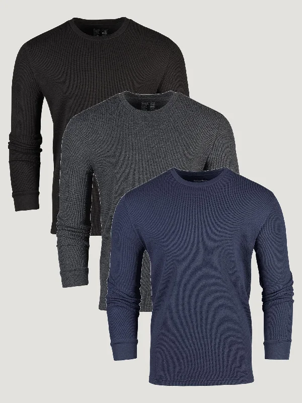 Urban Sweaters Best Sellers Thermal Long Sleeve Crew 3-Pack