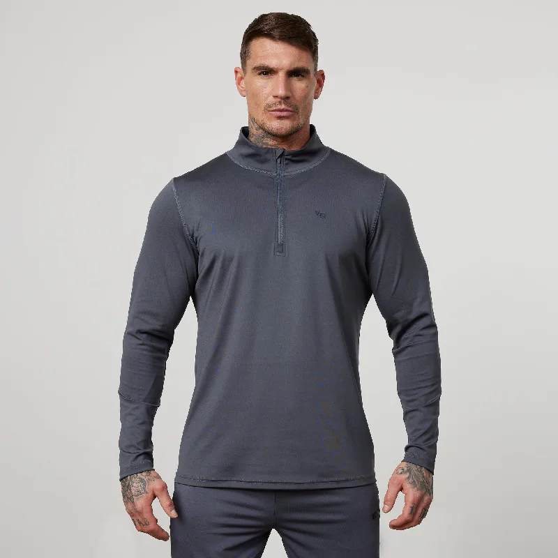 Modern Footwear Vanquish Essential Denim Blue Performance 1/4 Zip Top