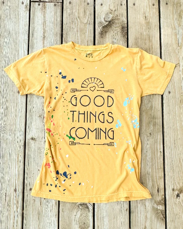 Street Pants Good Things Coming - Golden Unisex Splatter Tee