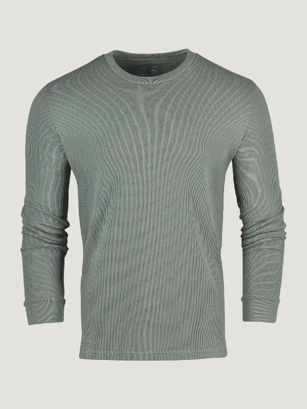 Trendy Shirts Mercury Green Thermal Long Sleeve Crew