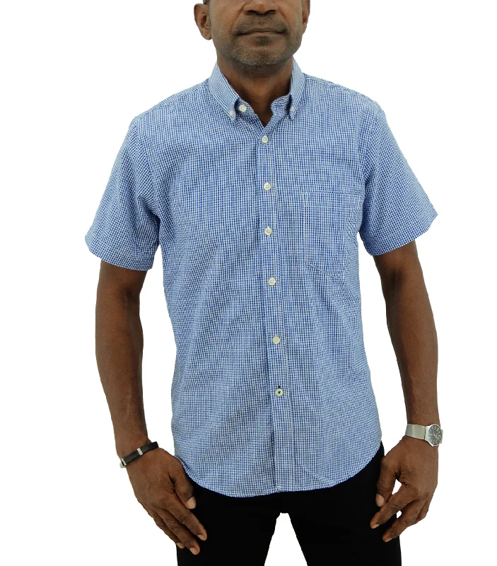 Trendy Layers 20C790, Jordache, Men's S/S Shirt- Plaid- (S-XL)