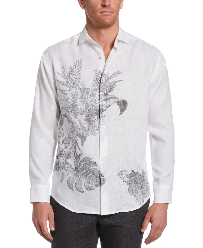 Smart Footwear Linen Engineered Floral Print Shirt