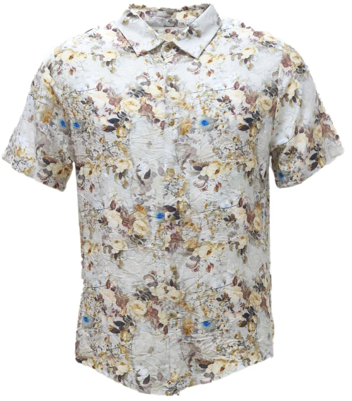 Casual Sneakers Mens S/Slvs Printed Shirts With Regular Collar