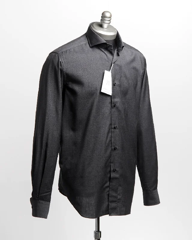 Athletic Tops Charcoal Luxe Lightweight Merino Wool Dress Shirt