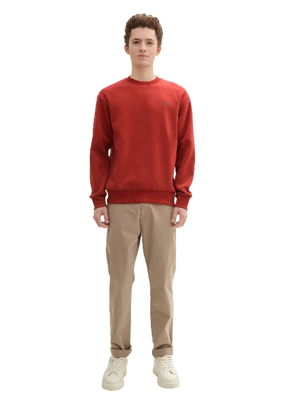 Casual Styles Tom Tailor Red Sweater With A Logo Print