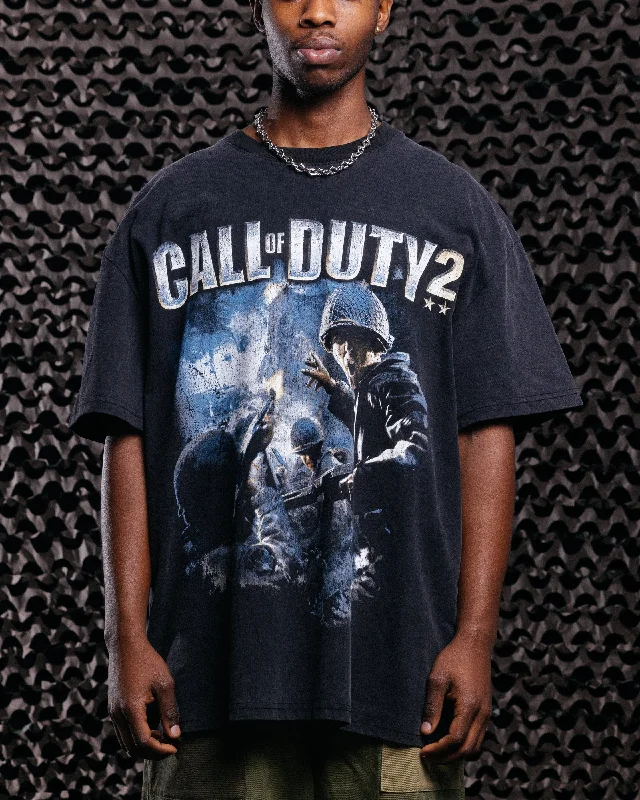 Trendy Jeans Goat Crew X Call Of Duty Call Of Duty 2 Heavy T-Shirt Vintage Black