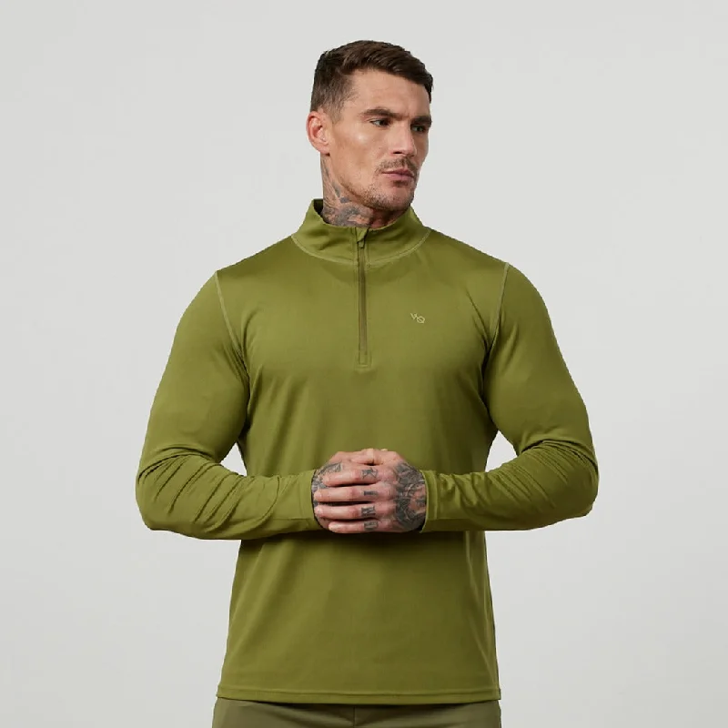 Classic Accessories Vanquish Essential Olive Green Performance 1/4 Zip Top