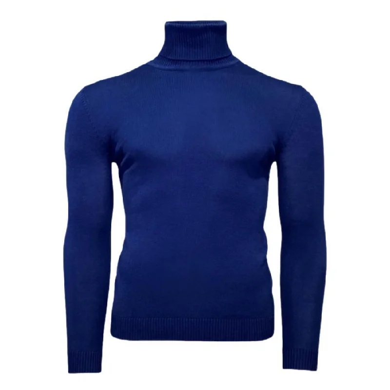 Stylish Outerwear Lavane' Cobal Blue Turtlenecks Sweater - SYM