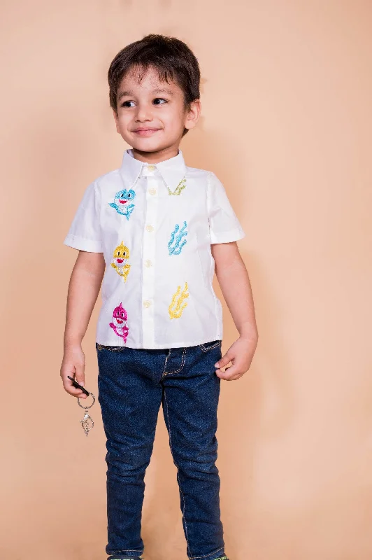 Practical Jackets Pre-Order: Baby Shark Embroidered Shirt