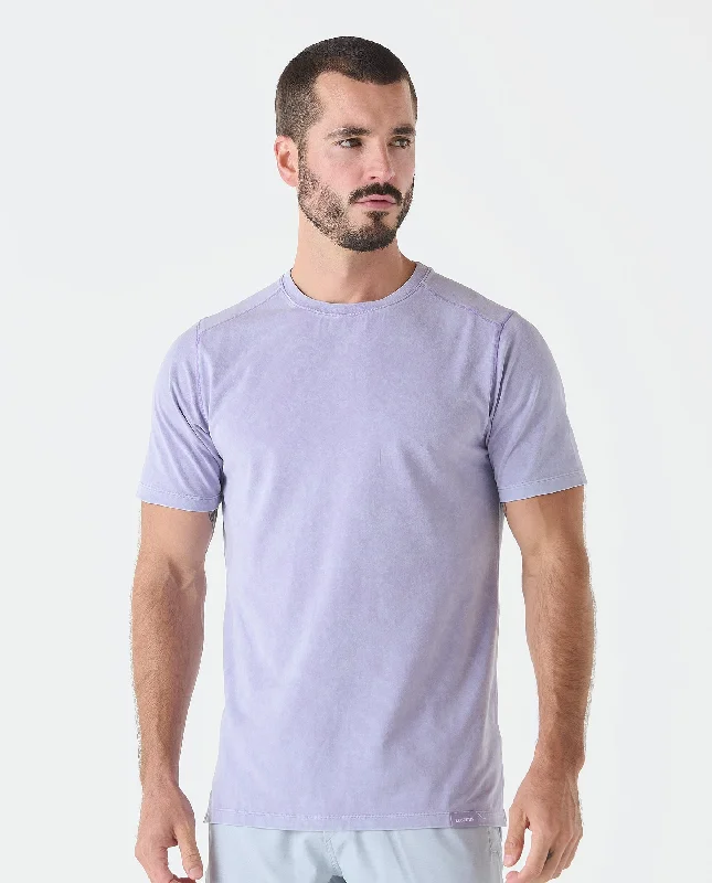 Smart Jackets Aviation Tee Split-Hem Washed Violet Sky